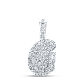 10kt White Gold Diamond Initial Pendant - Personalized Elegance - Splendid Jewellery