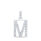 10kt White Gold Diamond Initial Pendant - Personalized Elegance - Splendid Jewellery