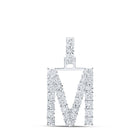 10kt White Gold Diamond Initial Pendant - Personalized Elegance - Splendid Jewellery