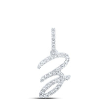 Load image into Gallery viewer, 10kt White Gold Diamond Initial Pendant - Personalized Elegance - Splendid Jewellery