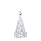 10kt White Gold Diamond Initial Pendant - Personalized Elegance - Splendid Jewellery