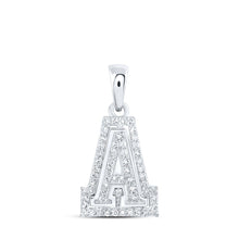 Load image into Gallery viewer, 10kt White Gold Diamond Initial Pendant - Personalized Elegance - Splendid Jewellery