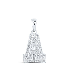 10kt White Gold Diamond Initial Pendant - Personalized Elegance - Splendid Jewellery