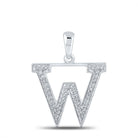 10kt White Gold Diamond Initial Pendant - Personalized Elegance - Splendid Jewellery