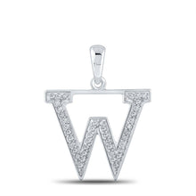 Load image into Gallery viewer, 10kt White Gold Diamond Initial Pendant - Personalized Elegance - Splendid Jewellery