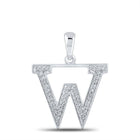 10kt White Gold Diamond Initial Pendant - Personalized Elegance - Splendid Jewellery
