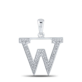 10kt White Gold Diamond Initial Pendant - Personalized Elegance - Splendid Jewellery