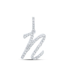 Load image into Gallery viewer, 10kt White Gold Diamond Initial Pendant - Personalized Elegance - Splendid Jewellery