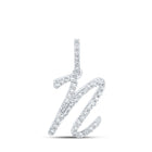 10kt White Gold Diamond Initial Pendant - Personalized Elegance - Splendid Jewellery