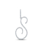 10kt White Gold Diamond Initial Pendant - Personalized Elegance - Splendid Jewellery