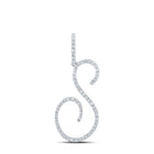 10kt White Gold Diamond Initial Pendant - Personalized Elegance - Splendid Jewellery