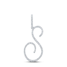 10kt White Gold Diamond Initial Pendant - Personalized Elegance - Splendid Jewellery
