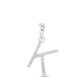 10kt White Gold Diamond Initial Pendant - Personalized Elegance - Splendid Jewellery