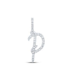 10kt White Gold Diamond Initial Pendant - Personalized Elegance - Splendid Jewellery