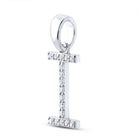 10kt White Gold Diamond Initial Pendant - Personalized Elegance - Splendid Jewellery