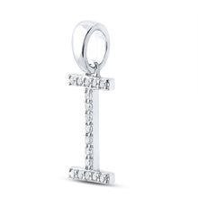 Load image into Gallery viewer, 10kt White Gold Diamond Initial Pendant - Personalized Elegance - Splendid Jewellery