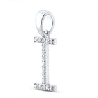10kt White Gold Diamond Initial Pendant - Personalized Elegance - Splendid Jewellery