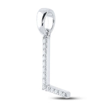 Load image into Gallery viewer, 10kt White Gold Diamond Initial Pendant - Personalized Elegance - Splendid Jewellery