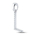 10kt White Gold Diamond Initial Pendant - Personalized Elegance - Splendid Jewellery