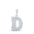 10kt White Gold Diamond Initial Pendant - Personalized Elegance - Splendid Jewellery