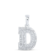 Load image into Gallery viewer, 10kt White Gold Diamond Initial Pendant - Personalized Elegance - Splendid Jewellery