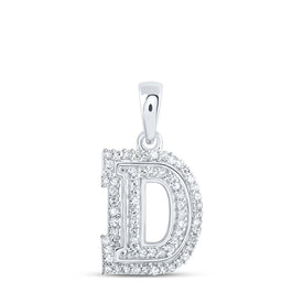 10kt White Gold Diamond Initial Pendant - Personalized Elegance - Splendid Jewellery