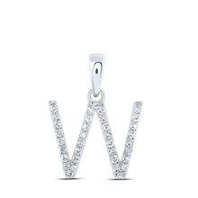 Load image into Gallery viewer, 10kt White Gold Diamond Initial Pendant - Personalized Elegance - Splendid Jewellery