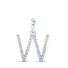 10kt White Gold Diamond Initial Pendant - Personalized Elegance - Splendid Jewellery