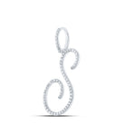 10kt White Gold Diamond Initial Pendant - Personalized Elegance - Splendid Jewellery