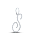 10kt White Gold Diamond Initial Pendant - Personalized Elegance - Splendid Jewellery