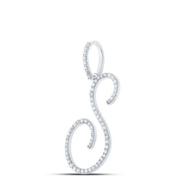 10kt White Gold Diamond Initial Pendant - Personalized Elegance - Splendid Jewellery
