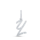 10kt White Gold Diamond Initial Pendant - Personalized Elegance - Splendid Jewellery