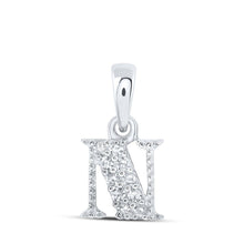 Load image into Gallery viewer, 10kt White Gold Diamond Initial Pendant - Personalized Elegance - Splendid Jewellery