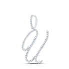 10kt White Gold Diamond Initial Pendant - Personalized Elegance and Brilliance - Splendid Jewellery