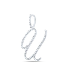 Load image into Gallery viewer, 10kt White Gold Diamond Initial Pendant - Personalized Elegance and Brilliance - Splendid Jewellery