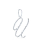 10kt White Gold Diamond Initial Pendant - Personalized Elegance and Brilliance - Splendid Jewellery