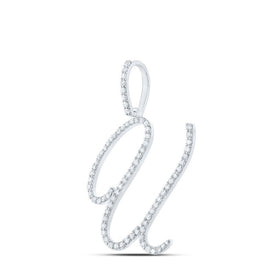 10kt White Gold Diamond Initial Pendant - Personalized Elegance and Brilliance - Splendid Jewellery