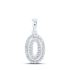 10kt White Gold Diamond Initial Pendant - Personalized Elegance and Dazzling Brilliance - Splendid Jewellery