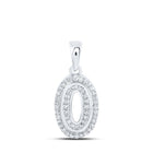 10kt White Gold Diamond Initial Pendant - Personalized Elegance and Dazzling Brilliance - Splendid Jewellery