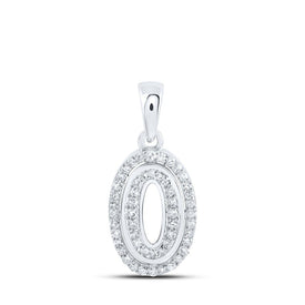 10kt White Gold Diamond Initial Pendant - Personalized Elegance and Dazzling Brilliance - Splendid Jewellery