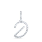 10kt White Gold Diamond Initial Pendant - Personalized Elegance and Sparkling Brilliance - Splendid Jewellery