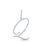 10kt White Gold Diamond Initial Pendant | Personalized Elegance and Sparkling Brilliance - Splendid Jewellery