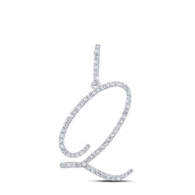 10kt White Gold Diamond Initial Pendant | Personalized Elegance and Sparkling Brilliance - Splendid Jewellery