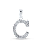 10kt White Gold Diamond Initial Pendant: Personalized Elegance and Sparkling Sophistication - Splendid Jewellery