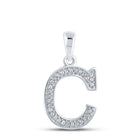 10kt White Gold Diamond Initial Pendant: Personalized Elegance and Sparkling Sophistication - Splendid Jewellery