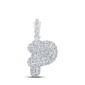 10kt White Gold Diamond Initial Pendant - Personalized Elegance at its Finest - Splendid Jewellery