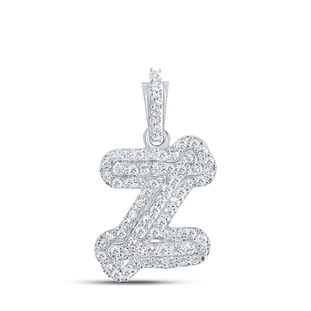 10kt White Gold Diamond Initial Pendant - Personalized Elegance at Its Finest - Splendid Jewellery