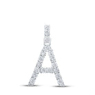 10kt White Gold Diamond Initial Pendant: Personalized Elegance in Every Letter - Splendid Jewellery