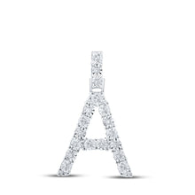 Load image into Gallery viewer, 10kt White Gold Diamond Initial Pendant: Personalized Elegance in Every Letter - Splendid Jewellery