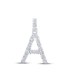 10kt White Gold Diamond Initial Pendant: Personalized Elegance in Every Letter - Splendid Jewellery